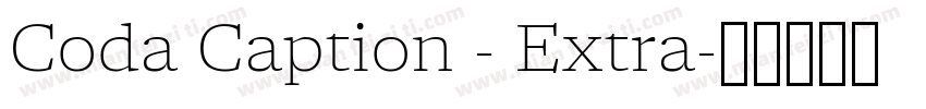 Coda Caption - Extra字体转换